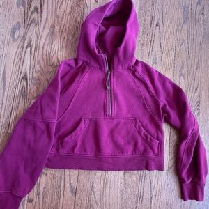 Lululemon Scuba Oversized 1/2 Zip Hoodie Ripened Raspberry XS/S